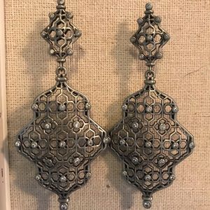 KENDRA SCOTT Dark Silver Drop Earrings